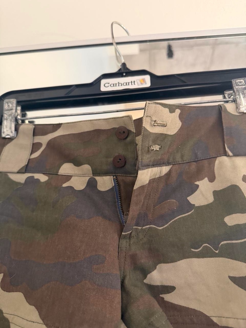 Women’s Camo mini Shorts in Olive Green - Picture 6 of 8